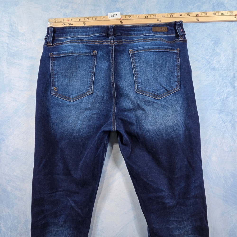 KUT from the Kloth Toothpick Skinny Jeans Dark Wash Stretch Denim‎ Womens 14S - Picture 8 of 8